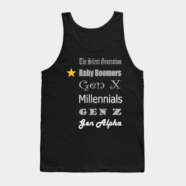 Proud Baby Boomer Tank Top by CDUS